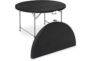 MoNiBloom 4.5Ft Round Folding Poker Table