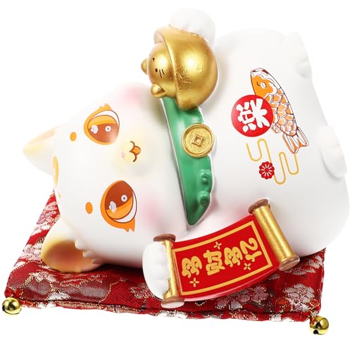 Figurine chat amulette en résine légère, le cadeau déco idéal
