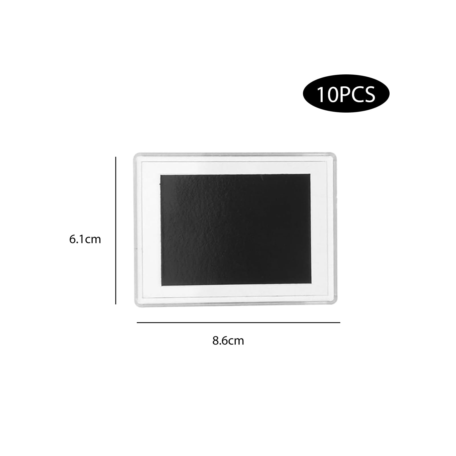 10 Marcos Magnéticos Para Fotos 86x61 Mm - Acrílico Transparente, Imanes Fuertes, Para Frigorífico Y Superficies Metálicas