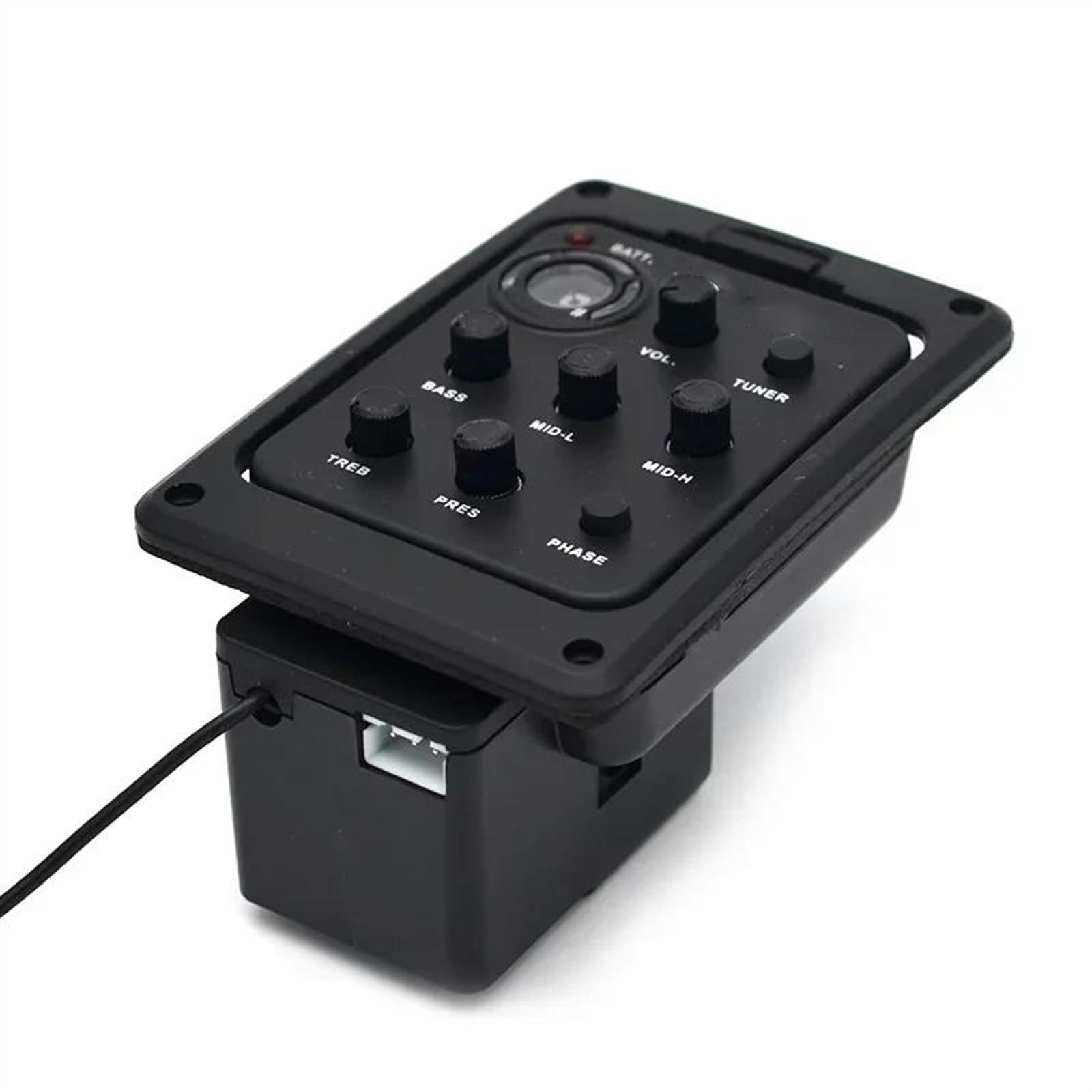 10 Pezzi Preamplificatore EQ A 5 Bande Con Accordatore Pickup Per Chitarra Acustica Con Soft Piezo Nero Pezzi di ricambio per pickup per chitarra acustica