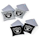 Wild Sports NFL Las Vegas Raiders - Pouf double-face, 8 pezzi, colori della squadra immagine