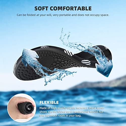 image for ATHMILE Water Shoes for Women Men Quick-Dry Aqua Socks Swim Beach Bare