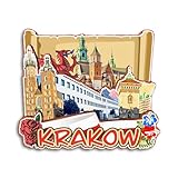 quwsne magnete da frigorifero cracovia polonia magnete da frigorifero souvenir di viaggio città regali turistici 3d classici punti di riferimento artigianali fatti a mano decorazione della casa -3913