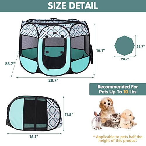 Lucky Monet Cercadinho Dobrável para Cachorro, Cercadinho Fechado para Filhotes de Gatos, Cercadinho