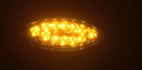 Miniatura 4 de Black LED Motorcycle Turn Signal Blinks mini Torpedo Oval LED Turn Signal Lights Blinkers Compatible for 2018 Kawasaki Ninja H2R