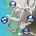 Nuby Step Ladder Toddler Potty Seat for Toilet - All-in-One Kids Potty Training Toilet Seat with Ladder for Toddlers 18+ Months - Grey
