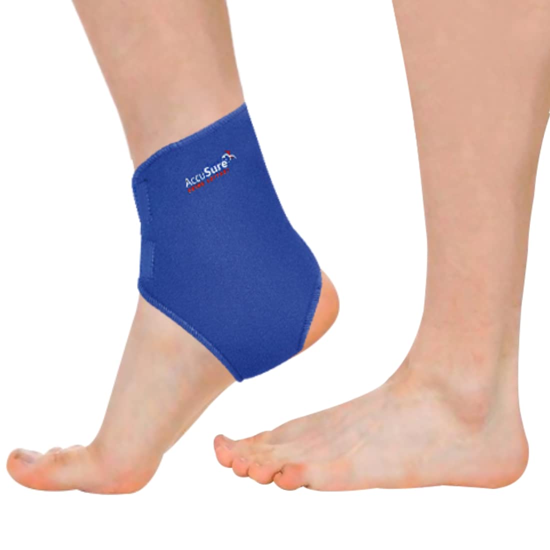 AccuSure Neoprene Ankle Support Compression Brace for Injuries, Ankle Protection, Pain Relief and Recovery For Men & Women | Free Size | Blue (B09JGH9SD3) Amazon Price History, Amazon Price Tracker