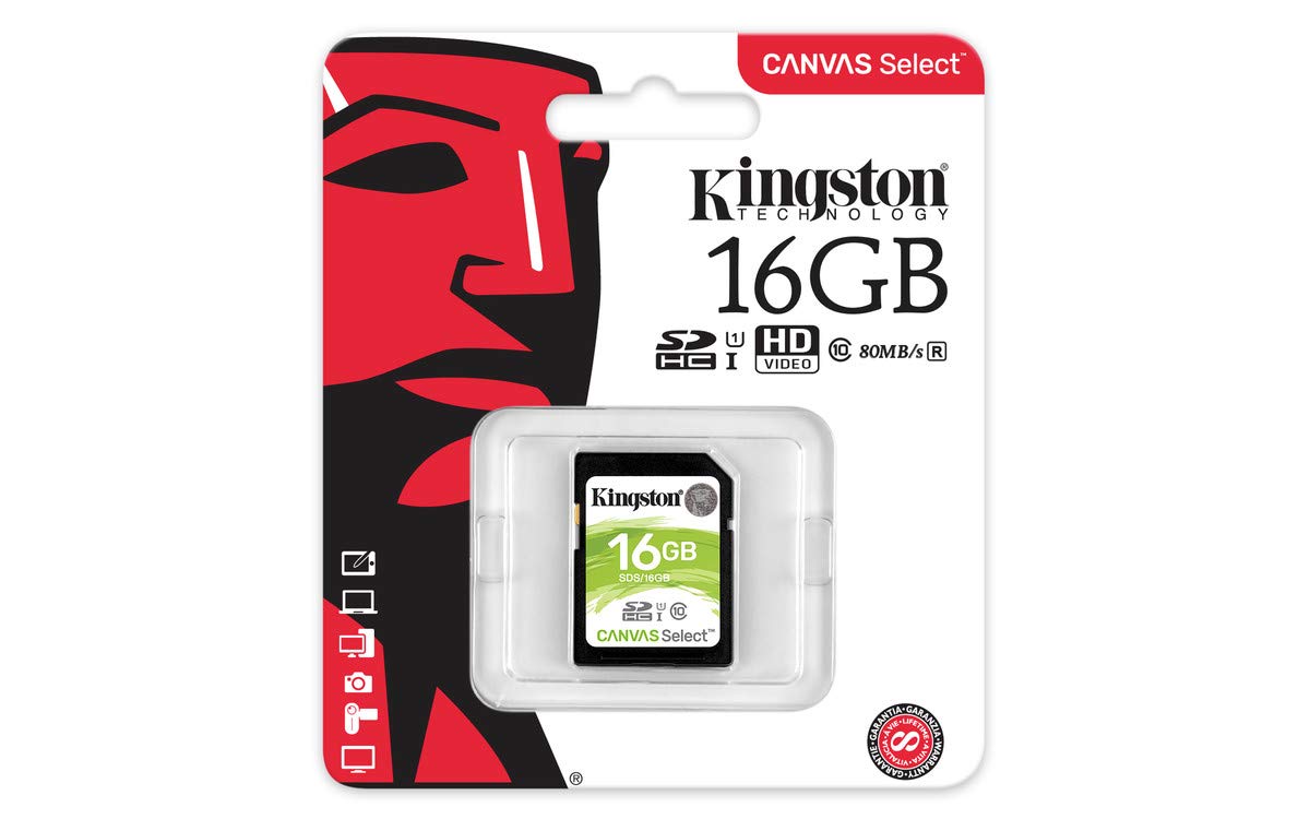 Kingston Canvas Select 16GB SDHC Memory Card (SDS/16GBIN) - Buy