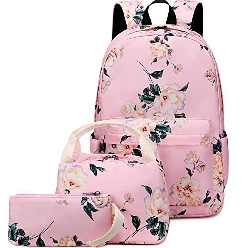 BLUBOON School Backpack Set Teen Girls Bookbags 15 inches Laptop Backpack Kids Lunch