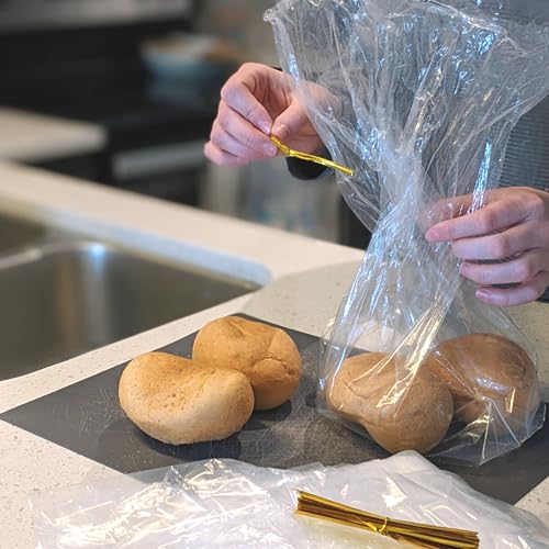 Reusable Plastic Bread Bags for Homemade Bread - 50 Pack Clear Bag with Ties For An Airtight Moisture-free Preservation and Storage - Loaf For Home Bakers and Bakery Owners by FUNSTITUTION - Image 6