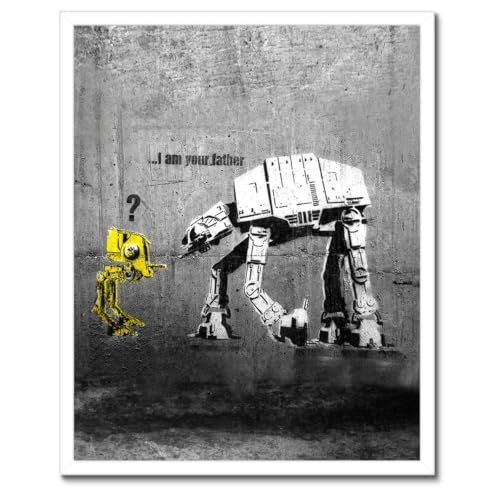 Banksy Im your father cadre noir poster 40x50 décoration murale chambre