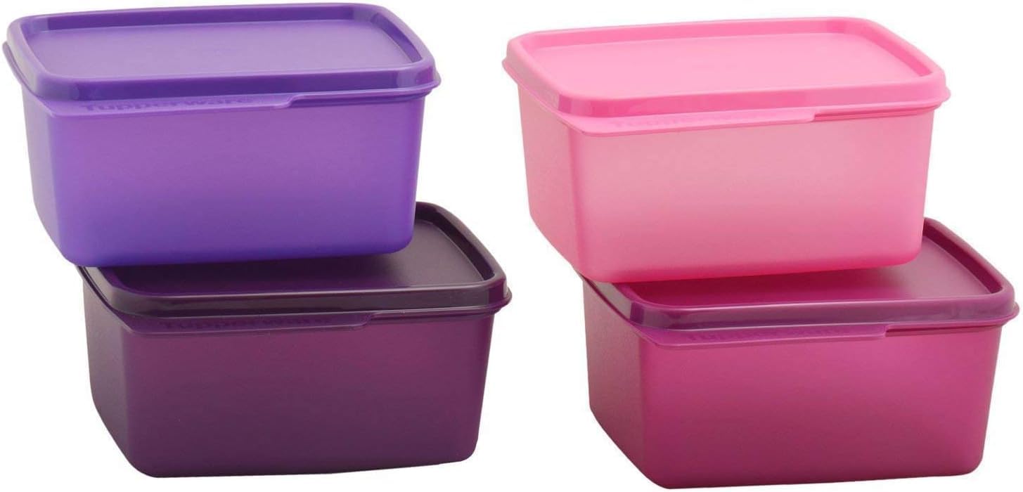 Keep Tab Plastic Container Set, 500Ml, Set of 4, Multicolor (You may get any 4 colour)