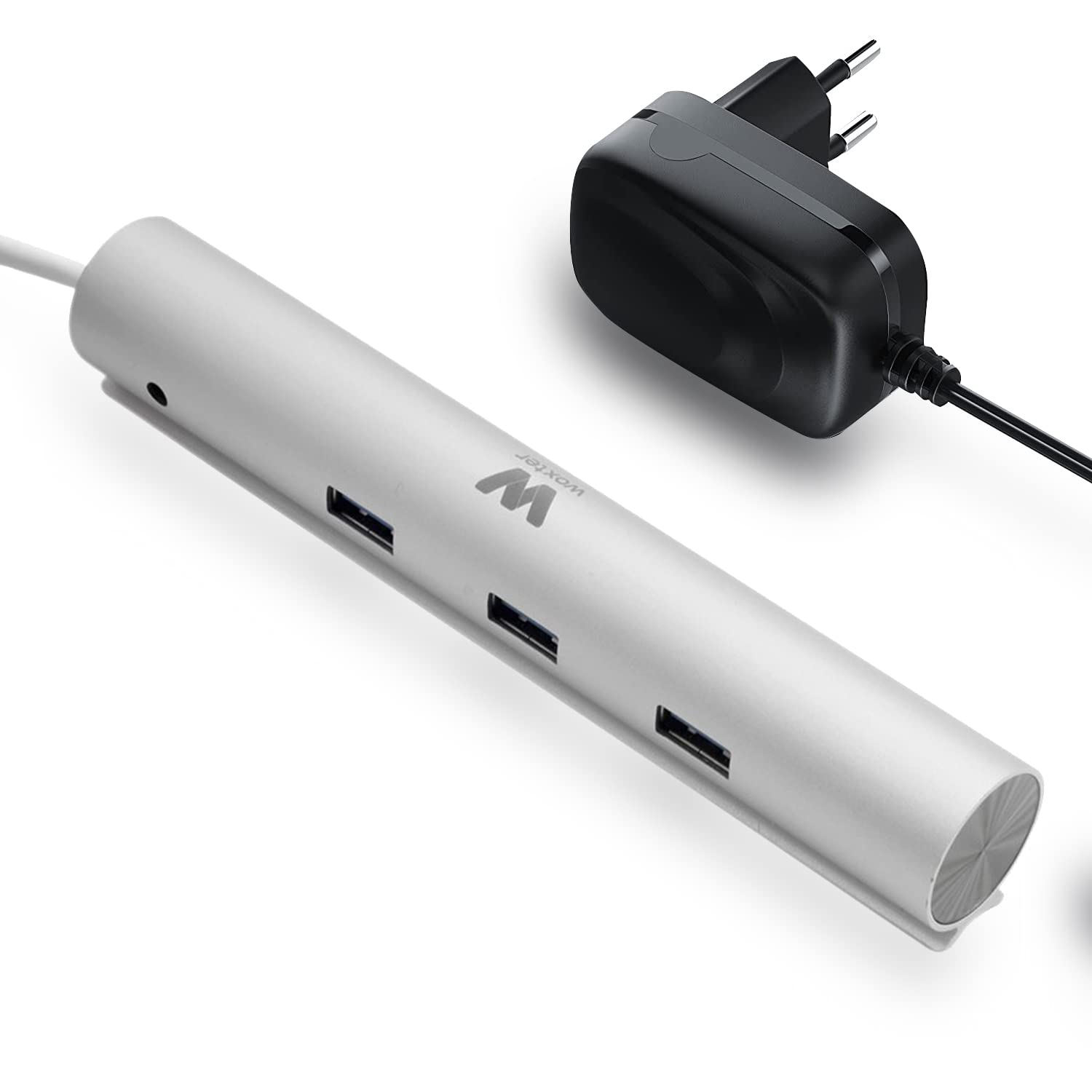 Woxter Hub 73 – Hub avec 7 Ports USB 3.0 jusqu'à 5 Gbps, Aluminium