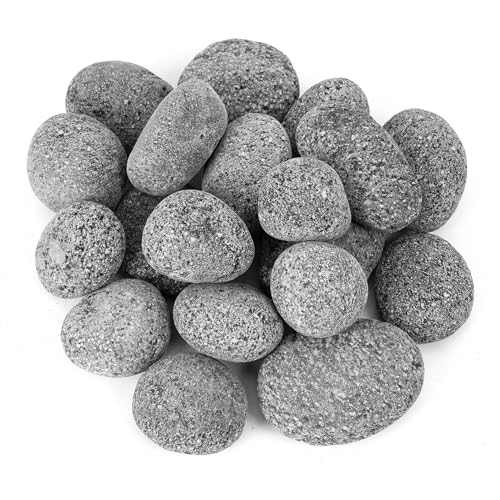 Image of Skyflame 10 Pounds Natural Tumbled Stones Round Lava Rock Pebbles