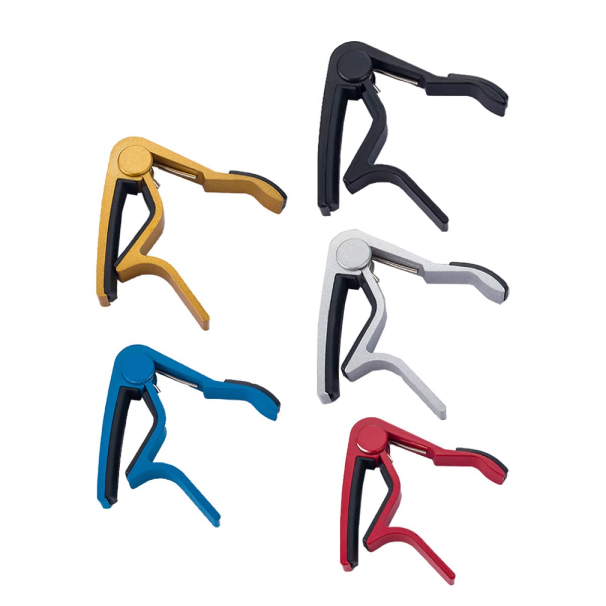 Toddmomy Capo for Acoustic Guitar Pcs Aluminum Alloy Guitar Tuner Clips Easy to Install Remove Random