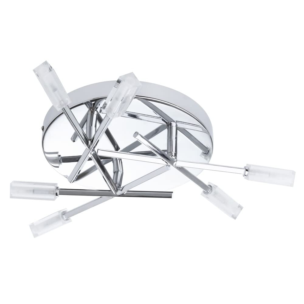 LITECRAFT Kalina Ceiling Light Semi Flush Mount with Frosted Shades - Polished Chrome