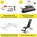 Bonnlo Weight Bench, Foldable/Adjustable Workout Exercise for Full Body Workout Fitness Incline/Decline Strength Training 660 LBS Capacity for Home Gym