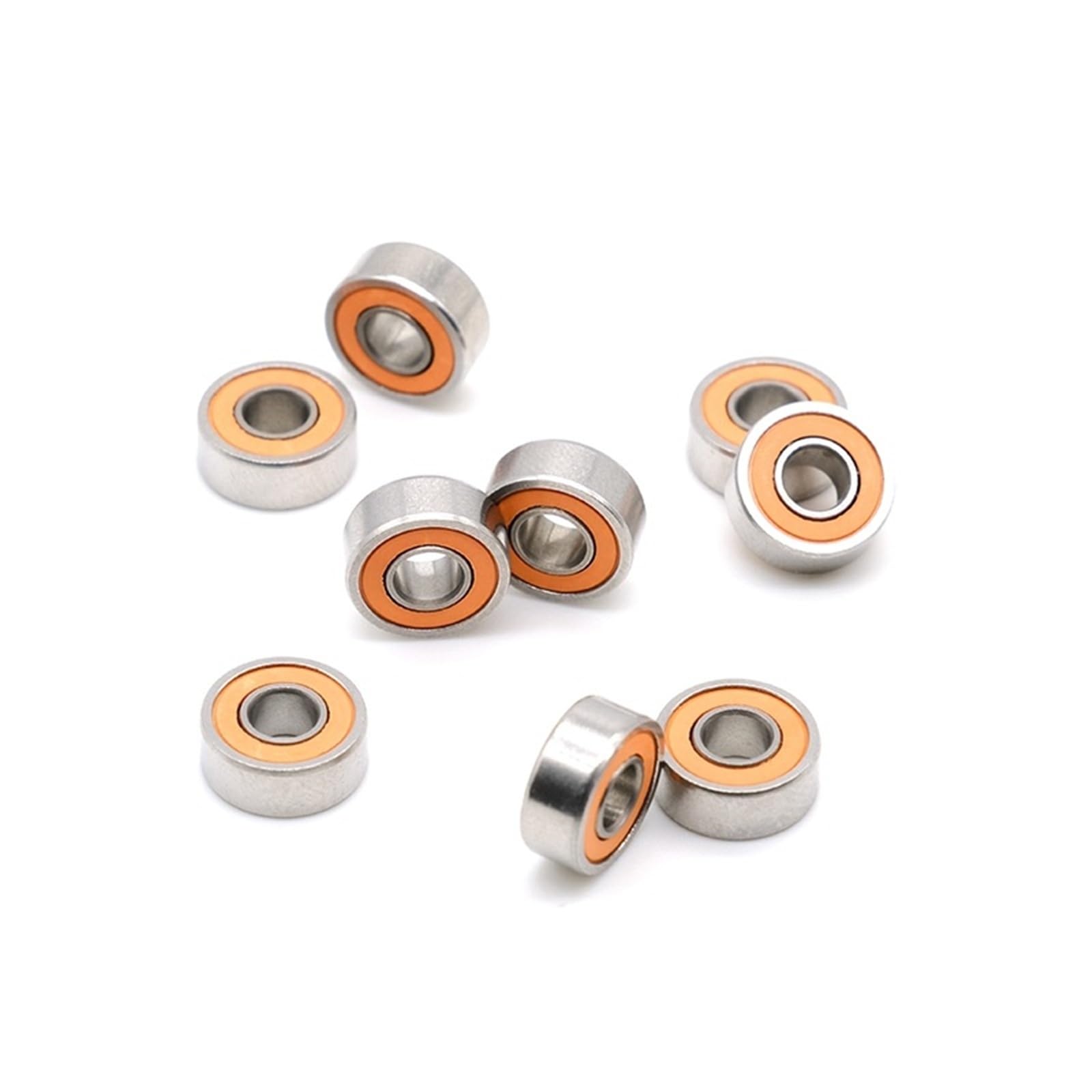 Rodamiento de bolas de cerámica híbrido de acero inoxidable SMR104 2RS (4 x 10 x 4 mm, sin grasa) (10 unidades)