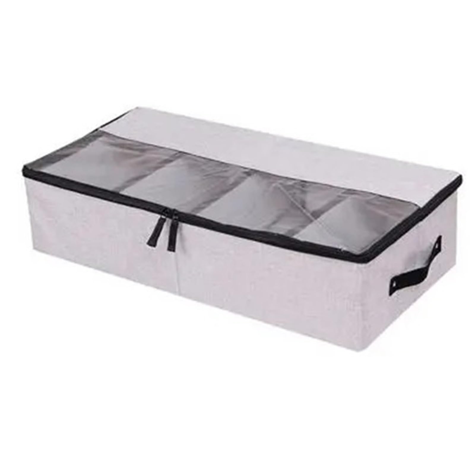 Organizzatore Di Scarpe Sotto Il Letto Scatola portascarpe divisoria in cotone e lino Scatola portaoggetti pieghevole staccabile sotto il letto Scatola portaoggetti con finitura regolabile con coperch