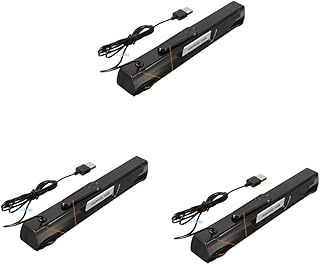 KOMBIUDA PC Sound Bar T V Sound Bars 3pcs Soundbar USB Black Mini Sound Notebook Speaker - Bar USB Soundbar USB Soundbar