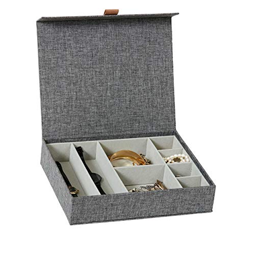 Foto Aufbewahrungsbox Leinen 17.5 X 12 X 4.3 Cm – Magnetverschluss Für 4x6 Zoll Fotos & Schmuck, Beige