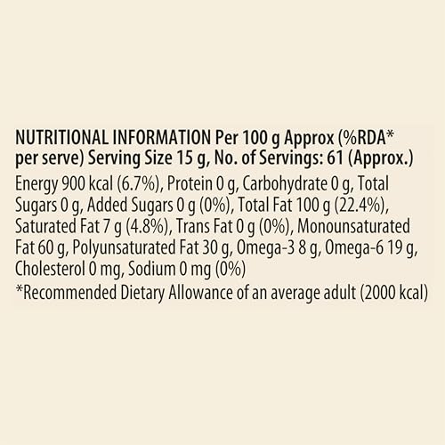 Image of Del Monte Canola Oil, 1L | Rich in MUFA, PUFA, Omega 3 & 6 | 0% Trans Fat | Ideal for Everyday Indian Cooking | Imported Oil (Pack of 3)