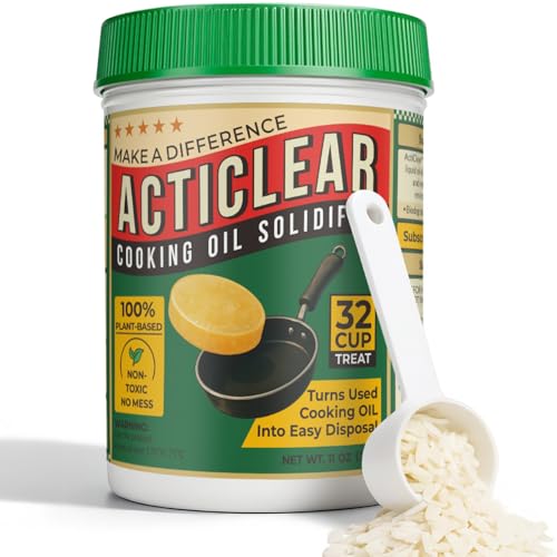 ACTICLEAR Cooking Oil Solidifier - 11oz (32 Cups) Algae-Based Grease