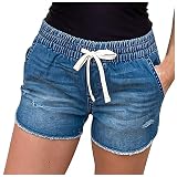 Shorts Jeans for Women Plus Size 2022 Jean Shorts Womens Trendy Drawstring Juniors Casual Summer Den
