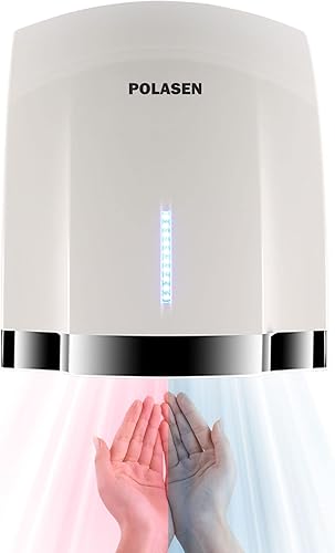 Miniatura 45 de Secadores de manos para baños, montaje en pared, paquete de 3 sopladores eficientes de viento frío y cálido, secado rápido para baños de la Plata