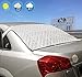 Jackey Awesome Windshield Snow Cover Car Windshield Snow & Sun Shade Protector Exterior Shield Guard Fits Most Weather Winter Summer Auto Sunshade Cover (Silver, for Vehicle Rear Windshield)