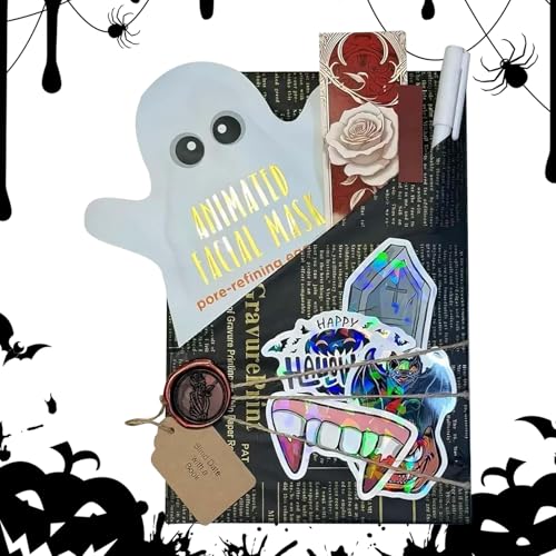 Halloween Blind Date - Horror Book Surprise, Gothic Reading Bundle | set di libri in brossura di narrativa misteriosa avvolto a mano, collezione di letteratura stagionale a tema per adolescenti