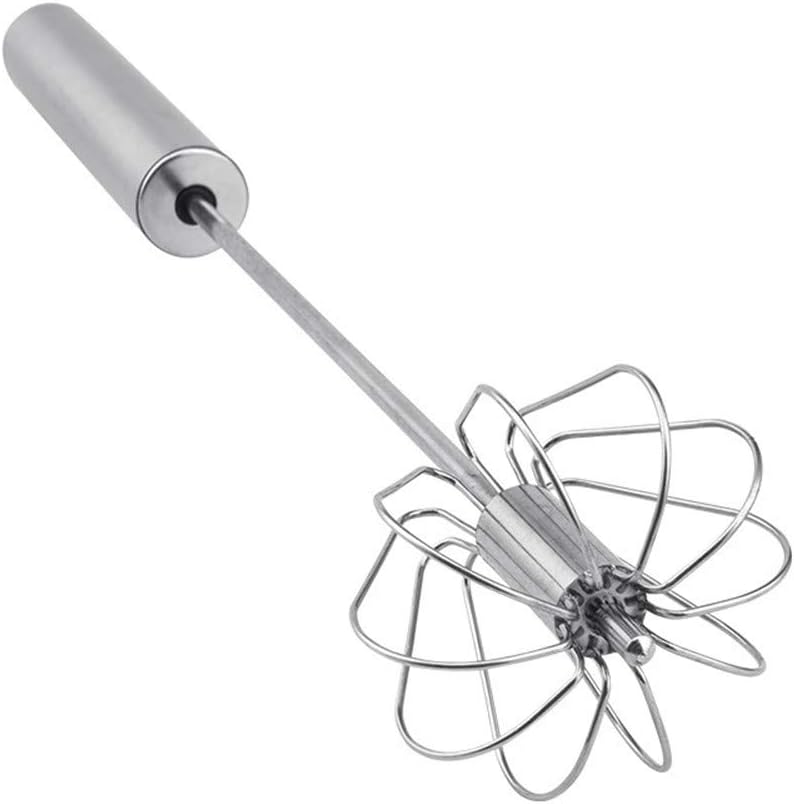Stainless Steel Semi-Automatic Whisk Handhold Push-Type Egg Beater for Home Kitchen