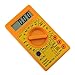 Voltage Tester, DT-830D Digital Multimeter with Buzzer Protective Orange Shell Output Voltage Ampere Ohm Tester Probe DC AC LCD Overload Multimeter Tester, Easy Use