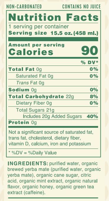 Miniatura 5 de CLEAN Cause Mint & Honey USDA Té orgánico de yerba mate (latas de 15.5 onzas, paquete de 12 cajas) sin gas, 160 mg de cafeína