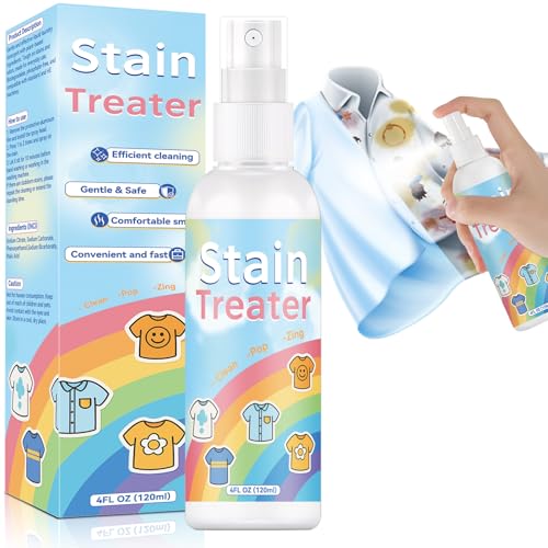 Spray para Tratamiento de Manchas, Spray Quitamanchas para Ropa 120 ml, Quitamanchas para Tejidos Para Alimentos, Grasa, Café, Aceite en Tejidos y Manchas de Maquillaje