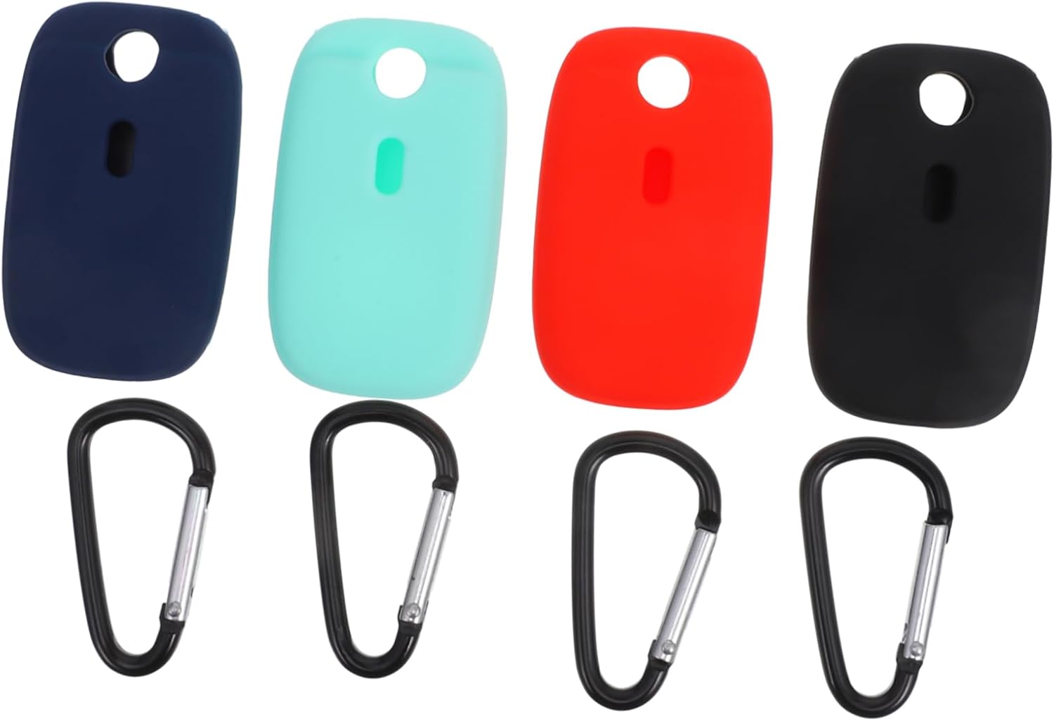 4pcs Silicone Protective Sleeves for Tile Pro Anti-Loss Tracer Case with Hook Scratch-Resistant Covers for Trackers Black Green