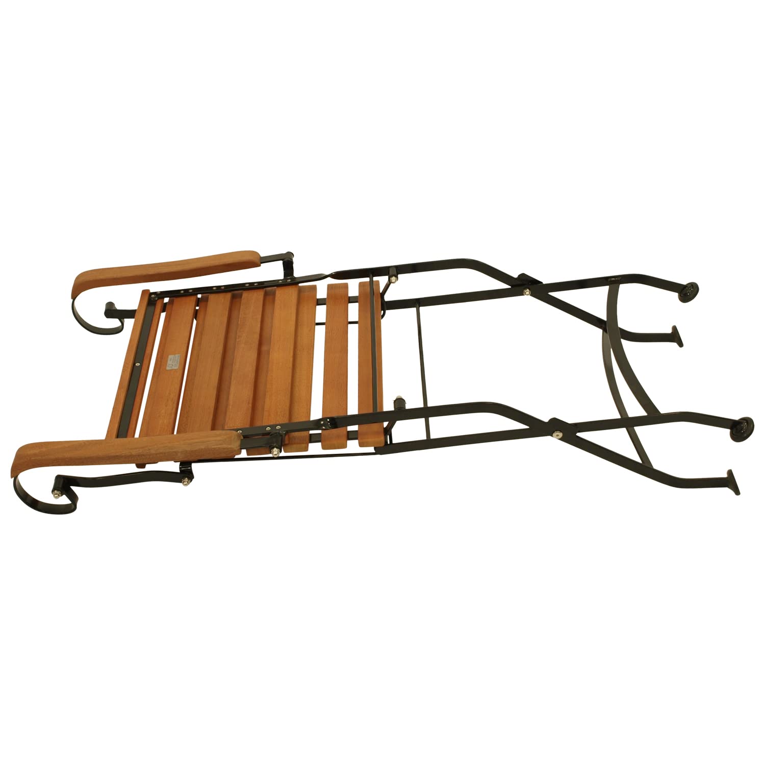 DEGAMO Klappsessel Gartenstuhl HOFGARTEN mit Armlehnen, Gestell Flachstahl schwarz pulverbeschichtet, Belattung Eukalyptus Hartholz, klappbar, Outdoor, 2 STÜCK