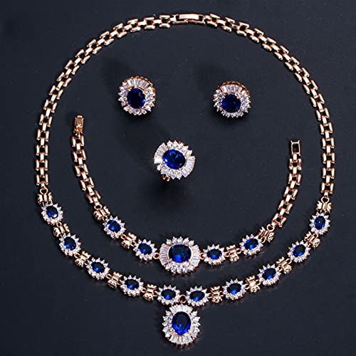 Joyería nupcial para mujer con zirconia cúbica en color amarillo y púrpura para vestidos de boda 1