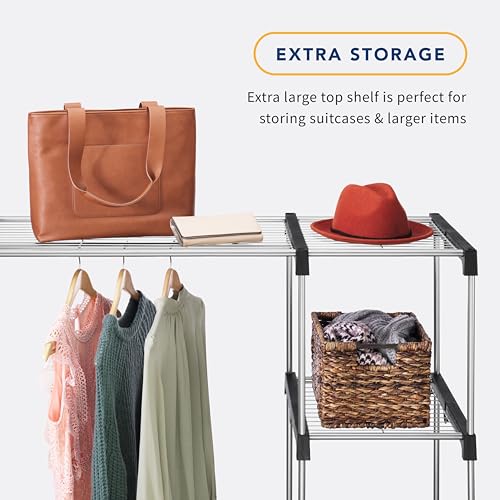 Whitmor 6779-3044 Double Rod Closet, Silver thumbnail 3