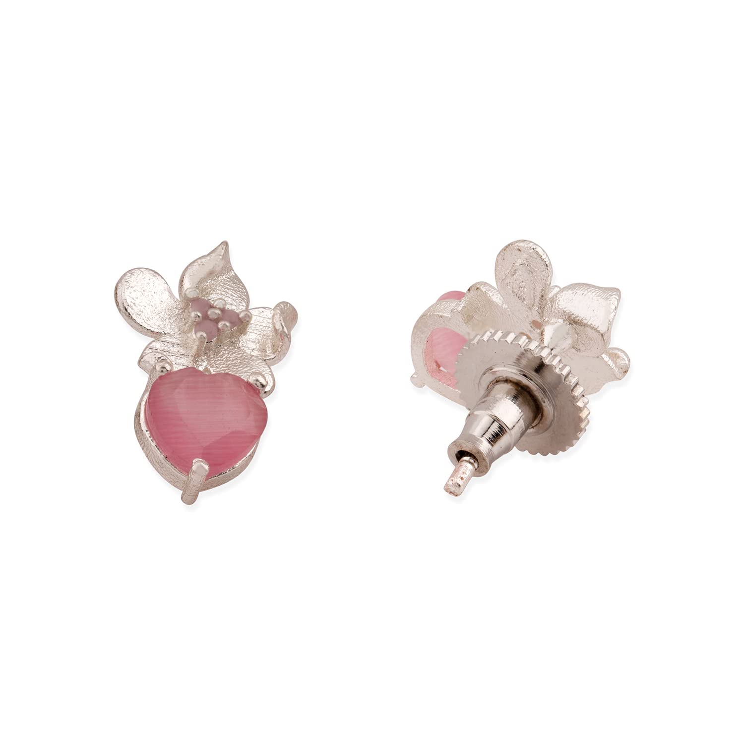 Floral Pendant Set with Paradise Plated Finish