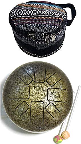 Tambour à langue en acier lotus 20,3 cm avec maillets et sac