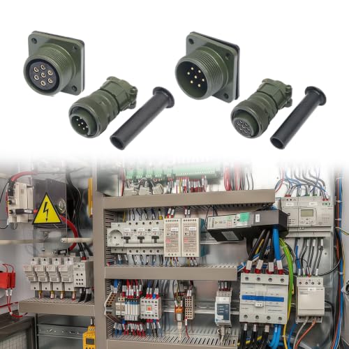 Conector de enchufe de aviación industrial de 7 núcleos Duty MS5015 con mezcla de aluminio 3