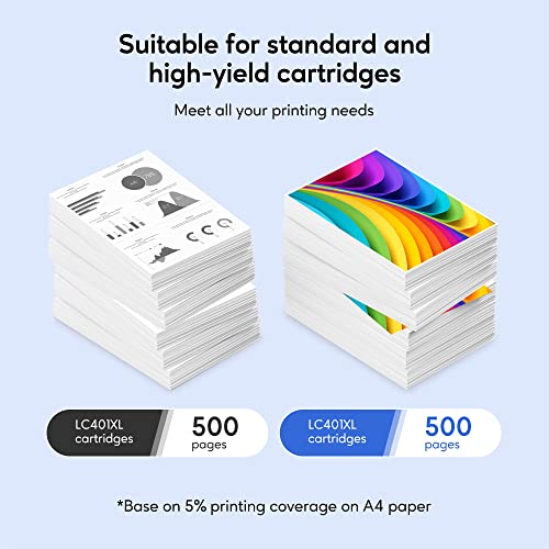 Lc401 Ink Cartridges Compatible For Brother Lc401Xl Lc401 High Yield Work With Brother Mfc-J1010Dw Mfc-J1012Dw Mfc-J1170Dw Printer (1 Black, 1 Cyan, 1 Magenta, 1 Yellow, 4 Xl Pack) #TOP2