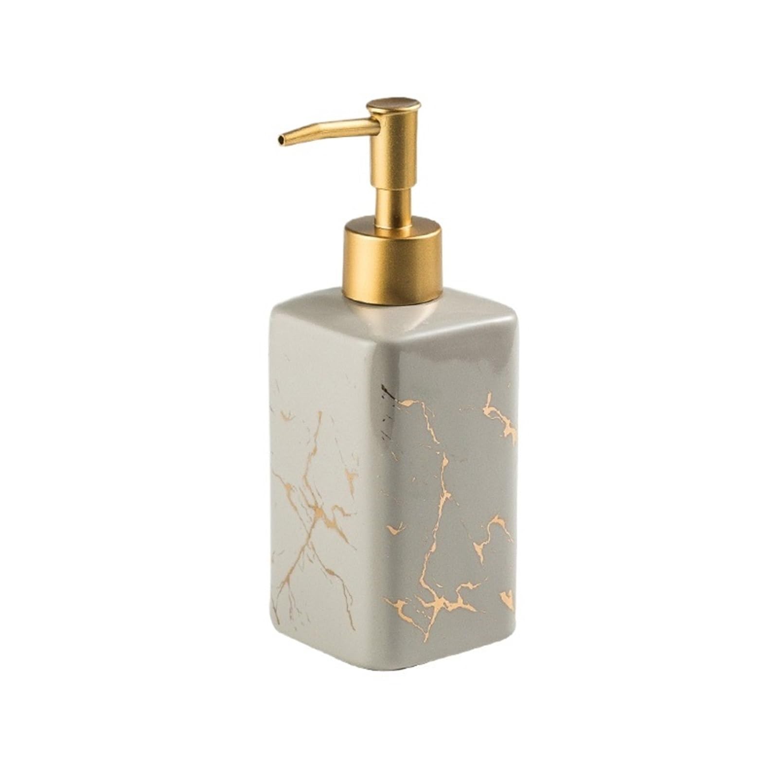 Bx9re7tk3g Gris Hand Wash Dispenser Ceramic Soap Dispenser Simple Light Luxury Bathroom Lotion Press Bottle Bathroom & Kitchen(Gris)