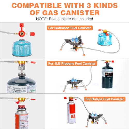 WADEO-7200W-Windproof-Camping-Stove-Camping-Gas-Stove-with-Piezo-Ignition-Two-Fuel-Canister-Adapter-Carry-Case-Portable-Stove-Backpacking-Stove-for-Outdoor-Backpacking-Hiking-and-Picnic