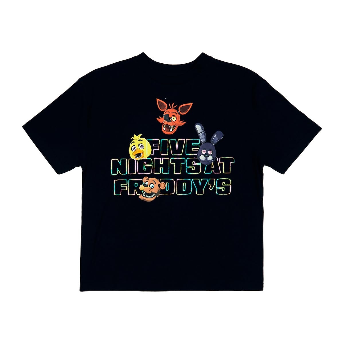 Five Nights at Freddy's Character Art - Juego de 2 camisetas de manga larga y manga corta para niño