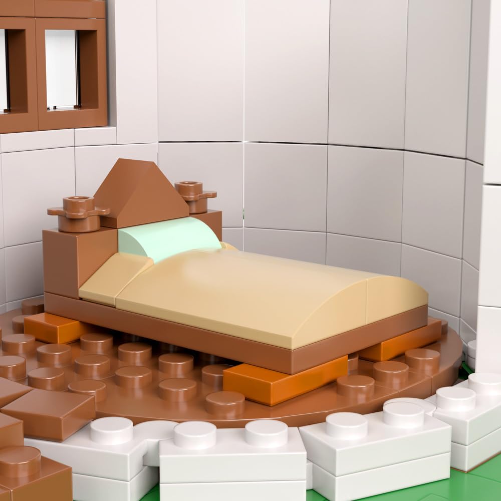 Mushroom House Building Blocks Set - Unique Design Creative Building Toy for Adults and Teens Mini Brick 1621pcs