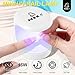 NXJ INFILILA Mini UV Light for Gel Nails, Quick-Dry Mini Nail Lamp 16W, Portable UV Light for Easy and Fast Nails Extension, 180° Opening Design USB Nail Dryer Curing All Gels for Single Finger