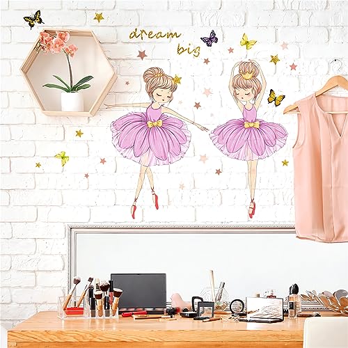 Vinilo Decorativo Ballet Niña Rosa sacinora miniatura 2