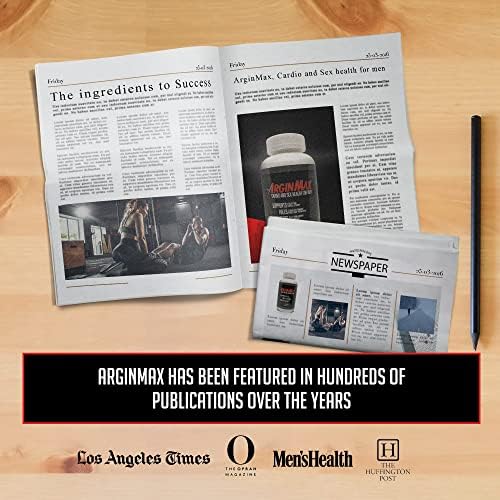 ArginMax L Arginine Nitric Oxide Supplement for Men - Oxygen & Blood Flow Support, Non GMO Nitric Oxide Booster - Larginine Supplements with Ginseng, Nitric Oxide Supplements for Men - 180 Capsules 7 ArginMax L Arginine Nitric Oxide Supplement for Men - Oxygen & Blood Flow Support, Non GMO Nitric Oxide Booster - Larginine Supplements with Ginseng, Nitric Oxide Supplements for Men - 180 Capsules